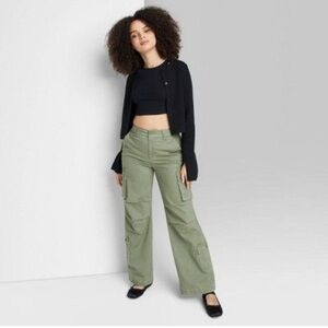 New with tags! Womens Wild Fable High Rise Straight Relaxed Cargo Green XXL